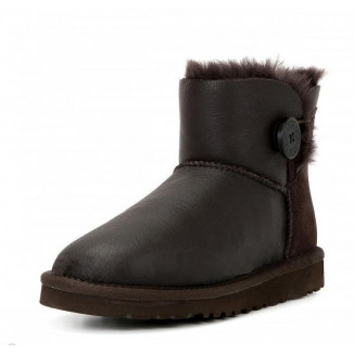 UGG Mini Bailey Button Metallic Chocolate