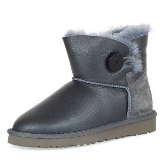 UGG Mini Bailey Button Metallic Grey