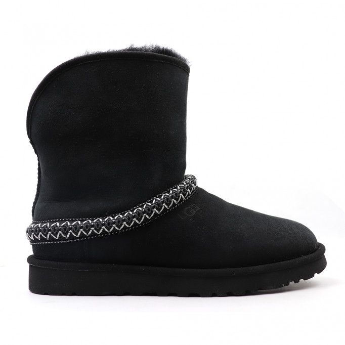 UGG Classic Short Cresent Black